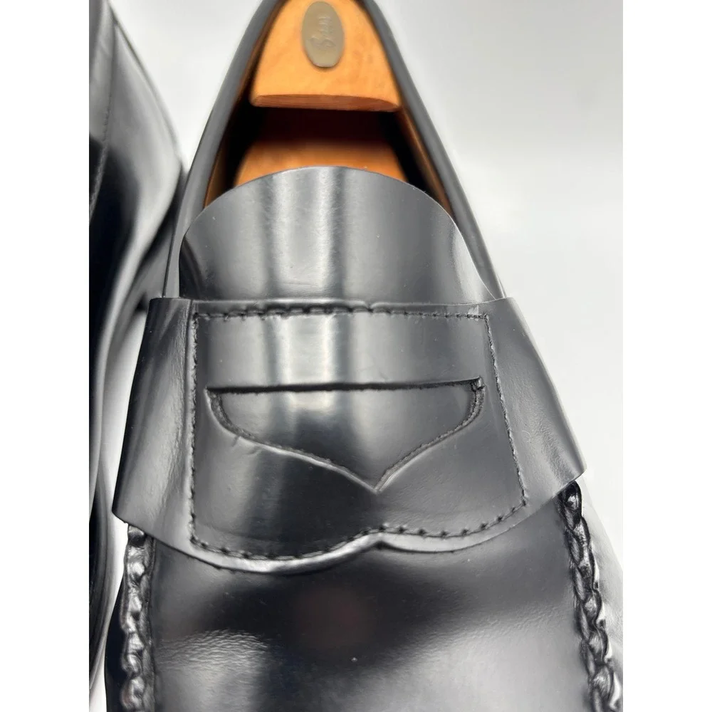 Sebago Classic Men's Black Leather Penny Loafers Size 9 6B Welted Dress Shoes